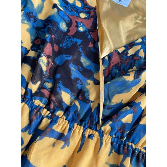 Mac + Jac Abstract Dress Flutter Sleeves Size M Whimsigoth - Picture 11 of 12